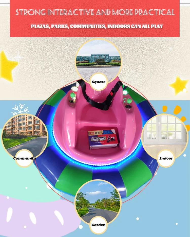 Hot Sale Kids Zone Electric Ride on Car UFO Inflatable Bumper Car for Kidshot